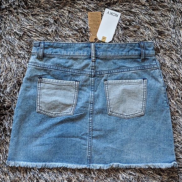 Roxy Java To Lombok Blue Denim Jean Skirt - Picture 7 of 8